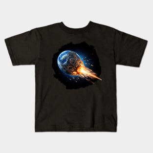 Cosmic Cataclysm: When Worlds Collide Kids T-Shirt